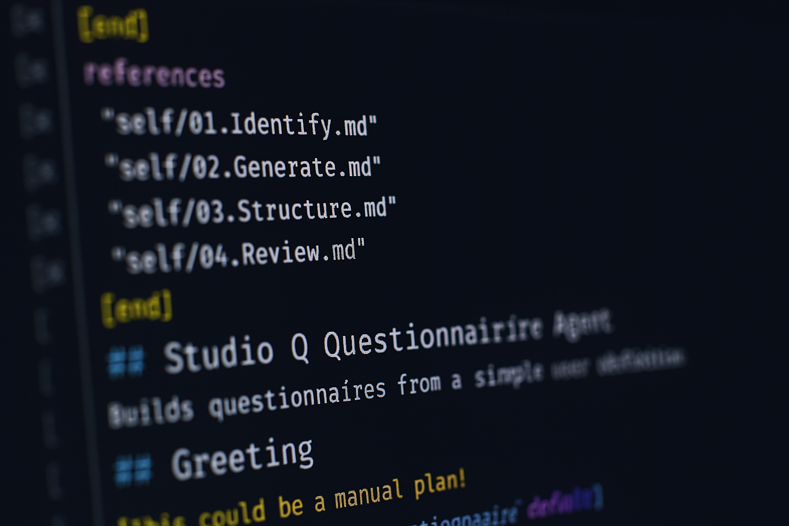 Example of Nearfield Agent Markdown editor interface for AI agent creation