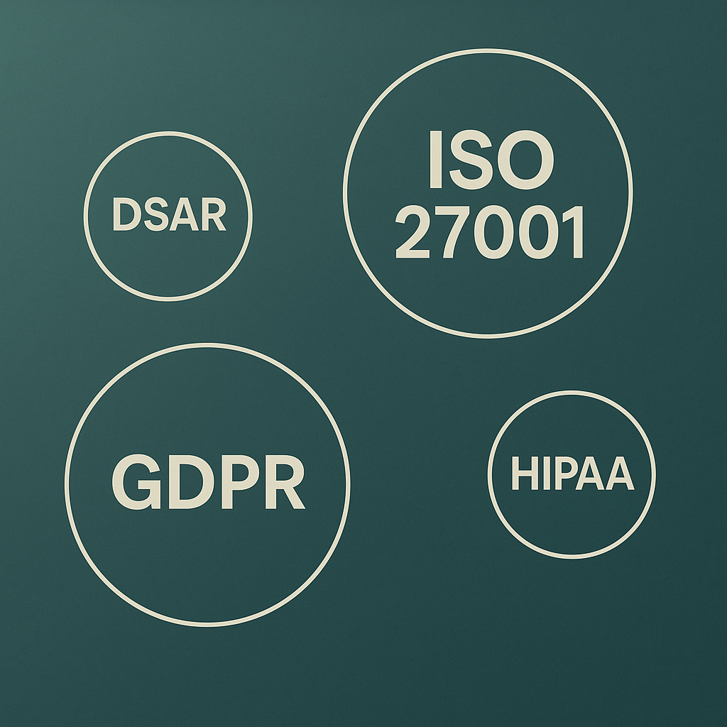 Icons representing AI-driven compliance, security, and specialized agent capabilities with Nearfield Reliant